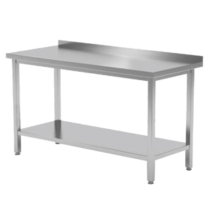 طاولة عمل ستيل بالحافة